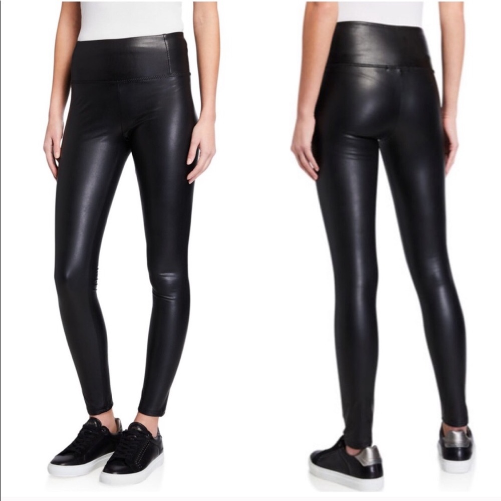 7 for all mankind NWT Black faux leather leggings